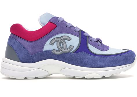 chanel low top trainer cc ivory blue|Chanel shoes for women.